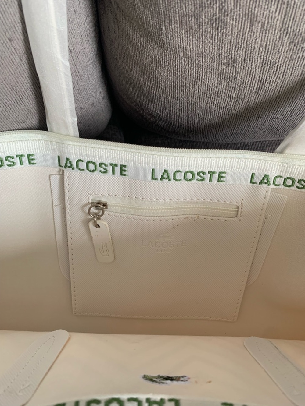 Lacoste L.12.12 Concept Tote handbag Bag purse colorful croc print NWT - Picture 6 of 10